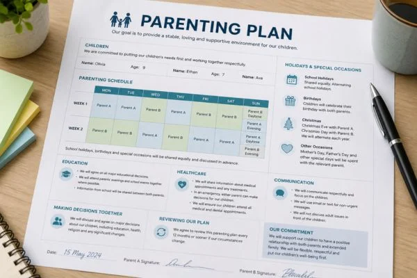 Understand parenting plans Blyth